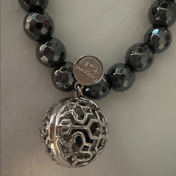 Origami Owl Silver and Black Beaded Bracelets - Picture 2 of 3